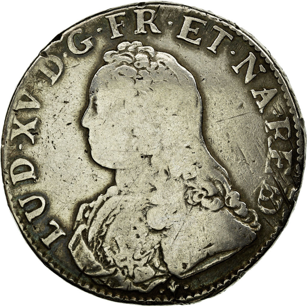 Coin, France, Louis XV, Écu de Béarn aux branches d'olivier, Ecu, 1729, Pau