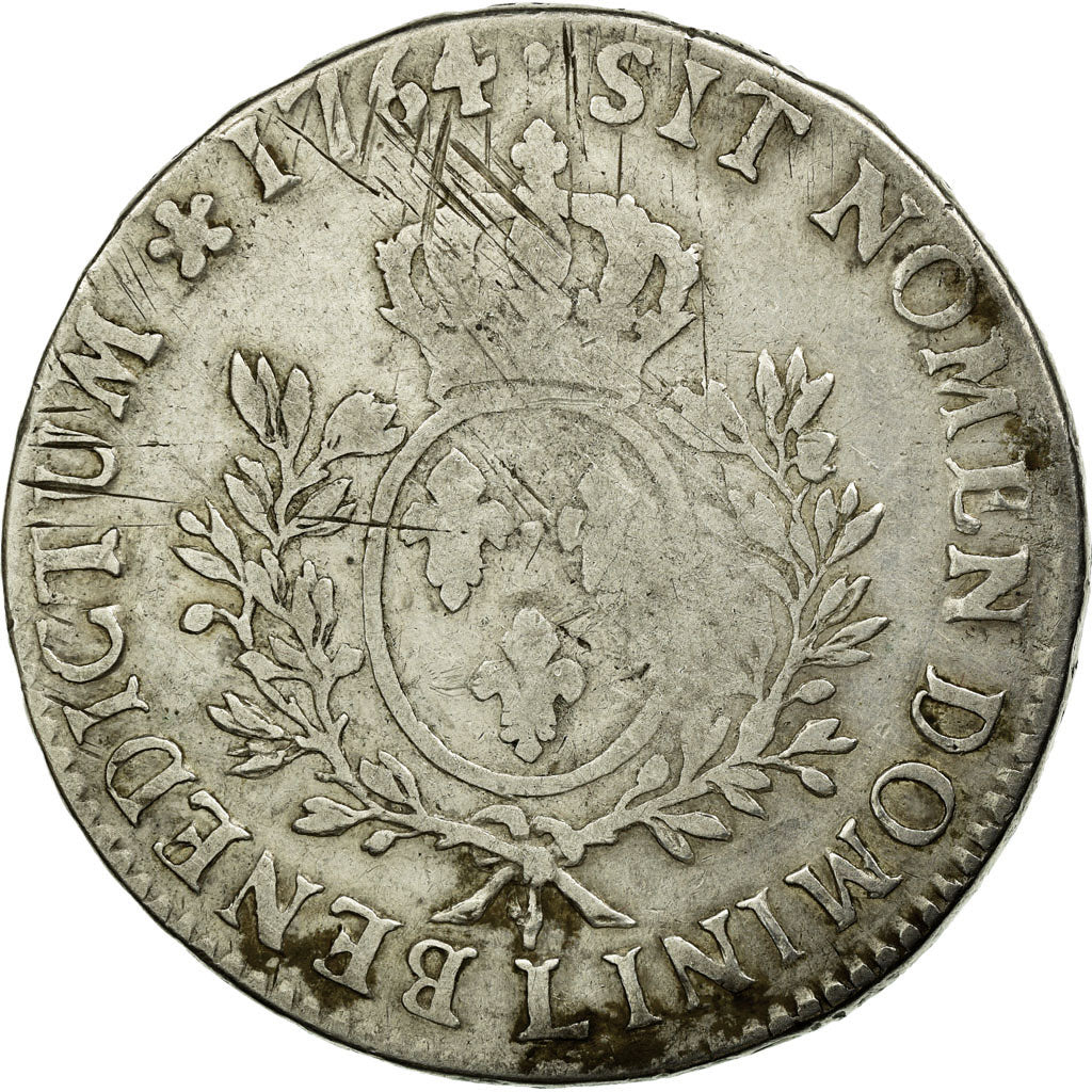 Moneda, Francia, Louis XV, Écu au bandeau, Ecu, 1764, Bayonne, BC+, Plata