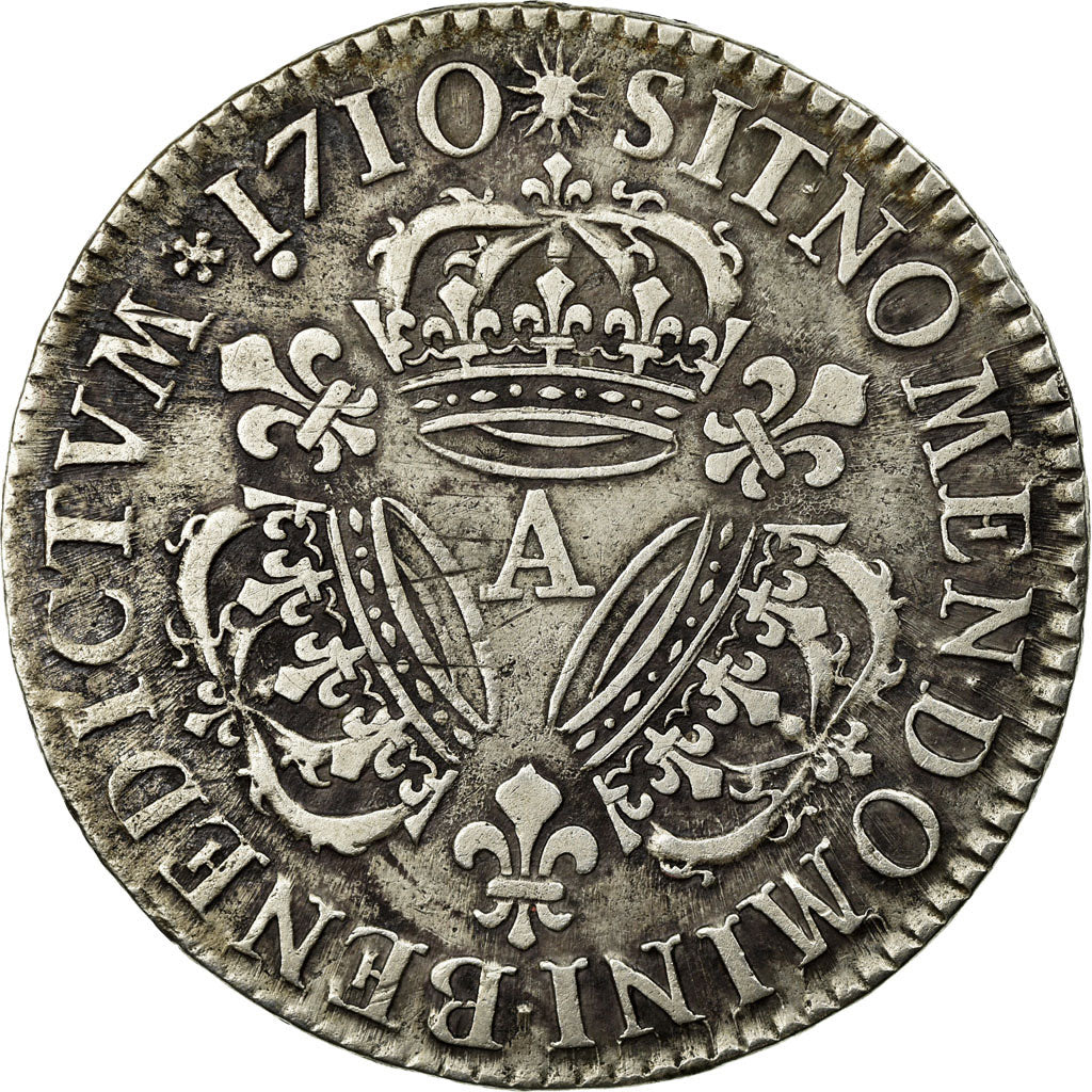 Coin, France, Louis XIV, 1/2 Écu aux 3 couronnes, 1710, Paris