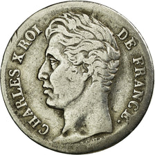 Coin, France, Charles X, 1/2 Franc, 1828, La Rochelle, VF(30-35), Silver