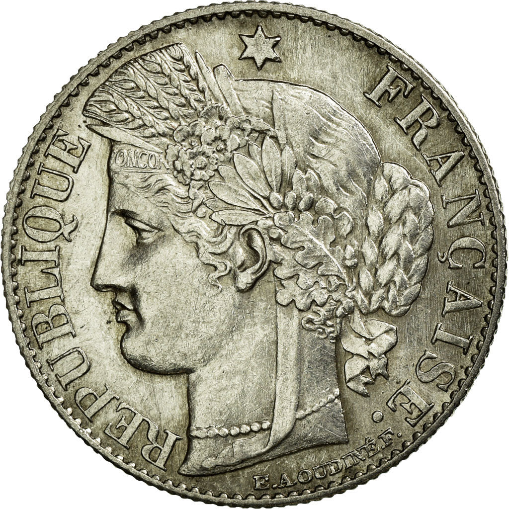 Moneta, Francja, Cérès, 50 Centimes, 1894, Paris, MS(63), Srebro, KM:834.1