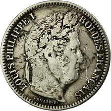 Moneta, Francia, Louis-Philippe, 2 Francs, 1845, Lille, MB, Argento, KM:743.13