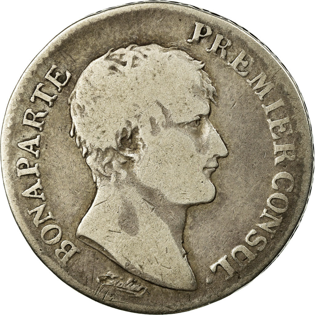 Moneda, Francia, Napoléon I, Franc, An 12, Paris, BC, Plata, KM:649.1