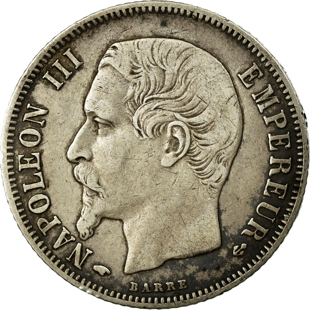 Coin, France, Napoleon III, Franc, 1858, Paris, VF(30-35), Silver