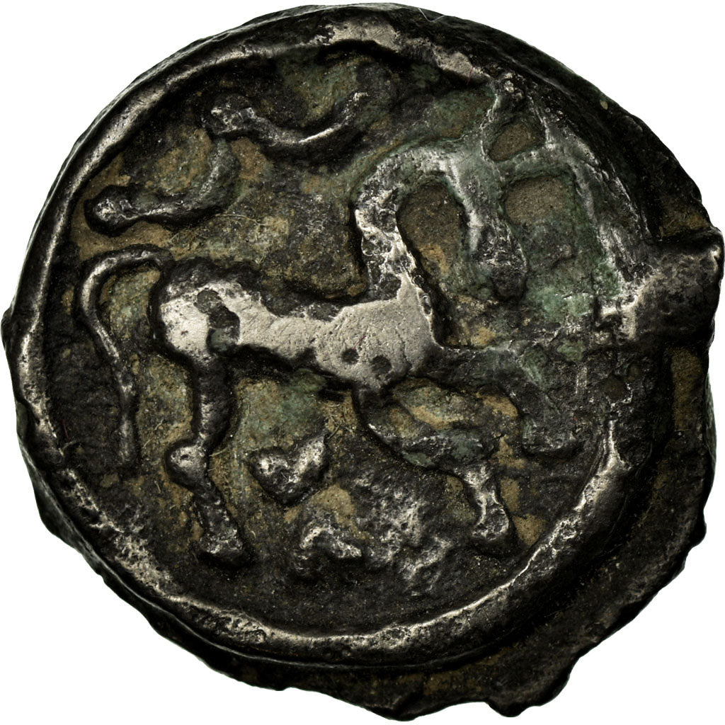Coin, Suessiones, Potin au cheval à droite, EF(40-45), Latour:7924