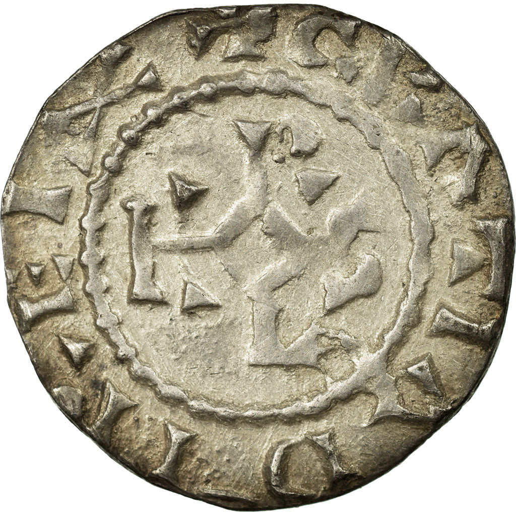 Coin, France, Charles le Chauve, Denier, 864-875, Sens, EF(40-45), Silver