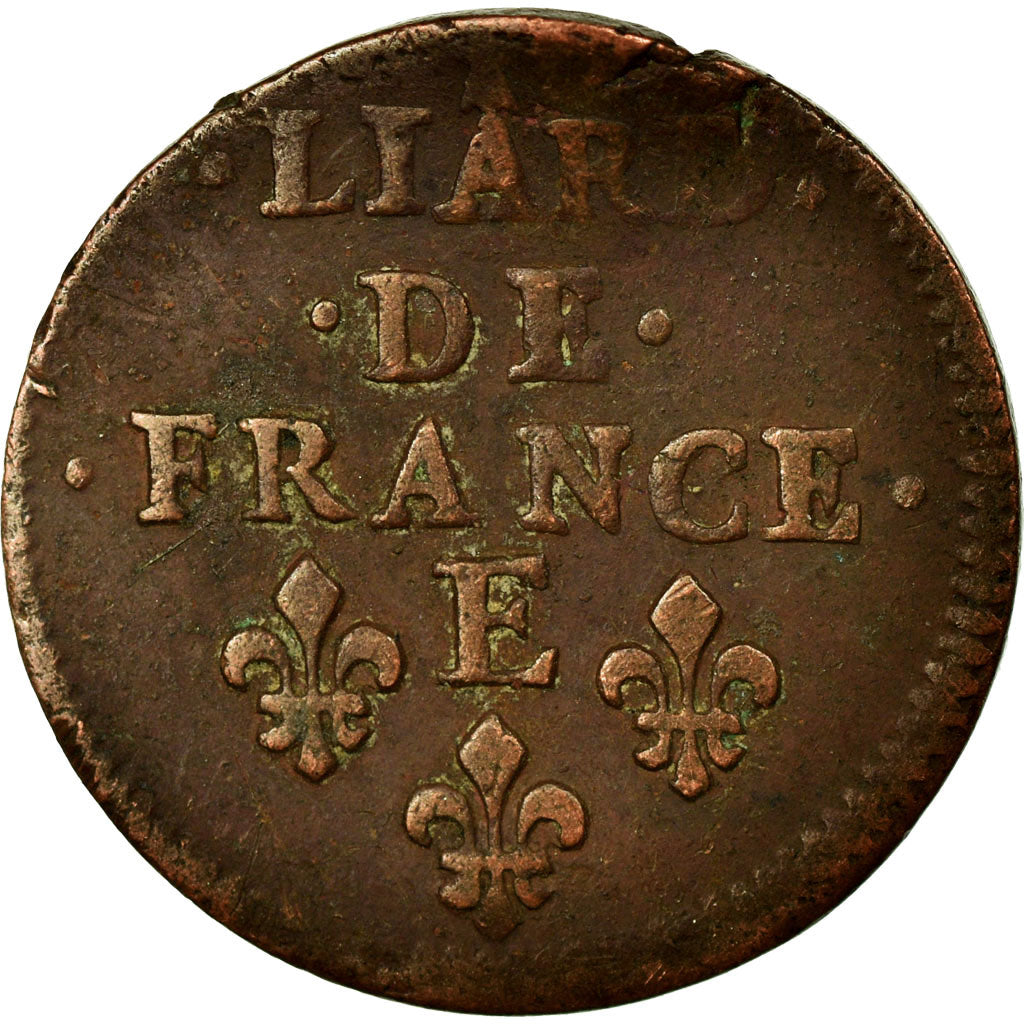 Munten, Frankrijk, Louis XIV, Liard de France au buste juvénile, deuxième