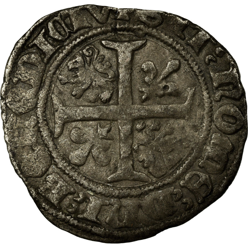 Coin, France, Bourgogne, Jean sans Peur, Blanc, Auxonne, EF(40-45), Billon