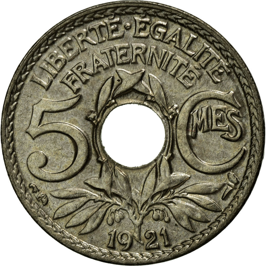Monnaie, France, Lindauer, 5 Centimes, 1921, SPL, Copper-nickel, Gadoury:170