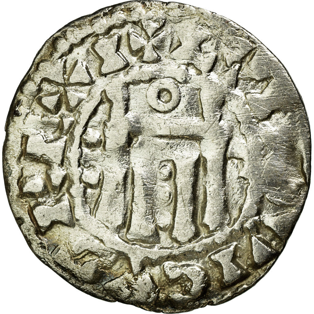 Moneta, Francia, Louis VI, Denier, 1110-1130, Orléans, BB+, Argento