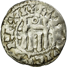 Moneta, Francia, Louis VI, Denier, 1110-1130, Orléans, BB+, Argento