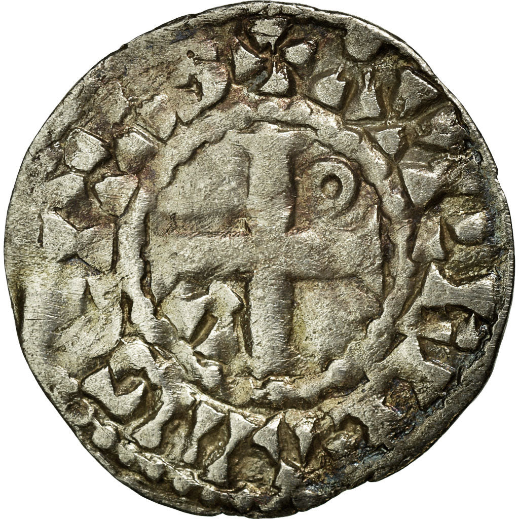 Moneta, Francia, Louis VI, Denier, 1110-1130, Orléans, BB+, Argento