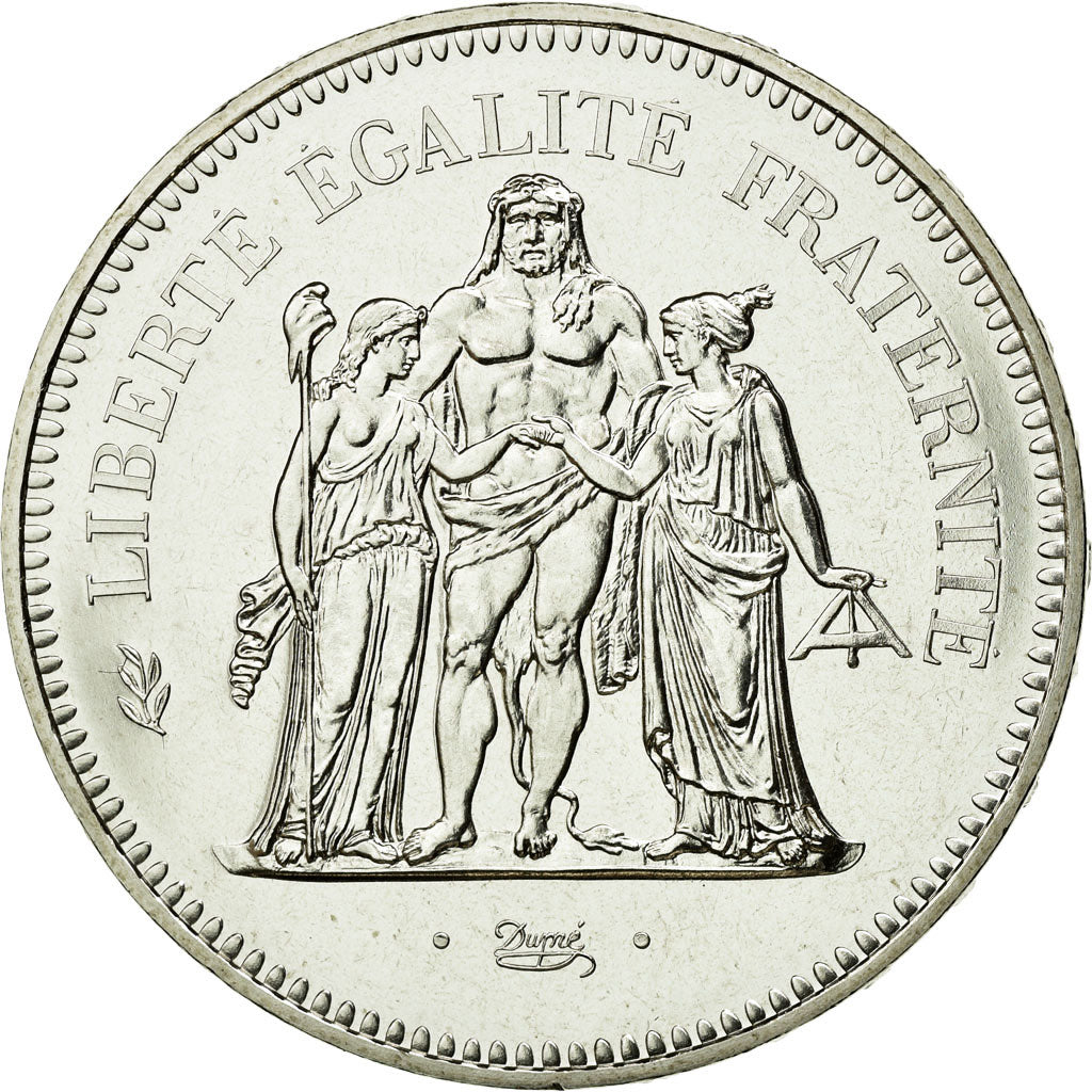Coin, France, Hercule, 50 Francs, 1980, Paris, MS(64), Silver, KM:941.1
