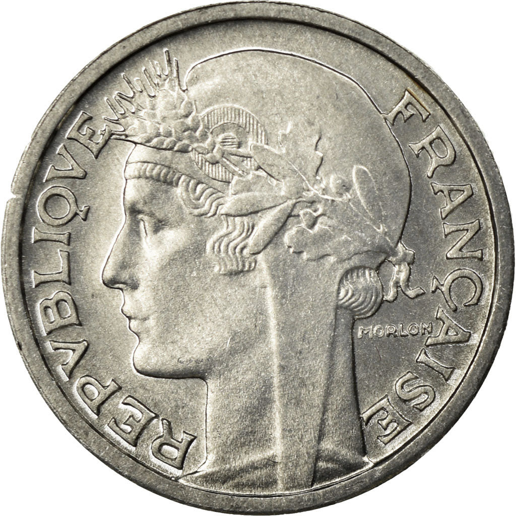 Coin, France, Morlon, 50 Centimes, 1945, Beaumont - Le Roger, MS(64), Aluminum
