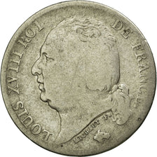 Coin, France, Louis XVIII, Franc, 1821, Lille, F(12-15), Silver