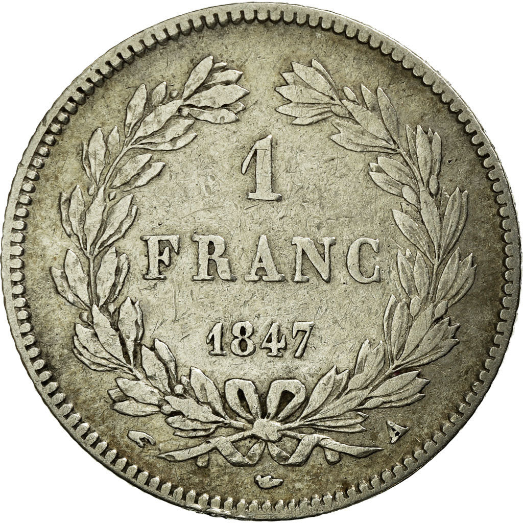 Coin, France, Louis-Philippe, Franc, 1847, Paris, VF(30-35), Silver, KM:748.1