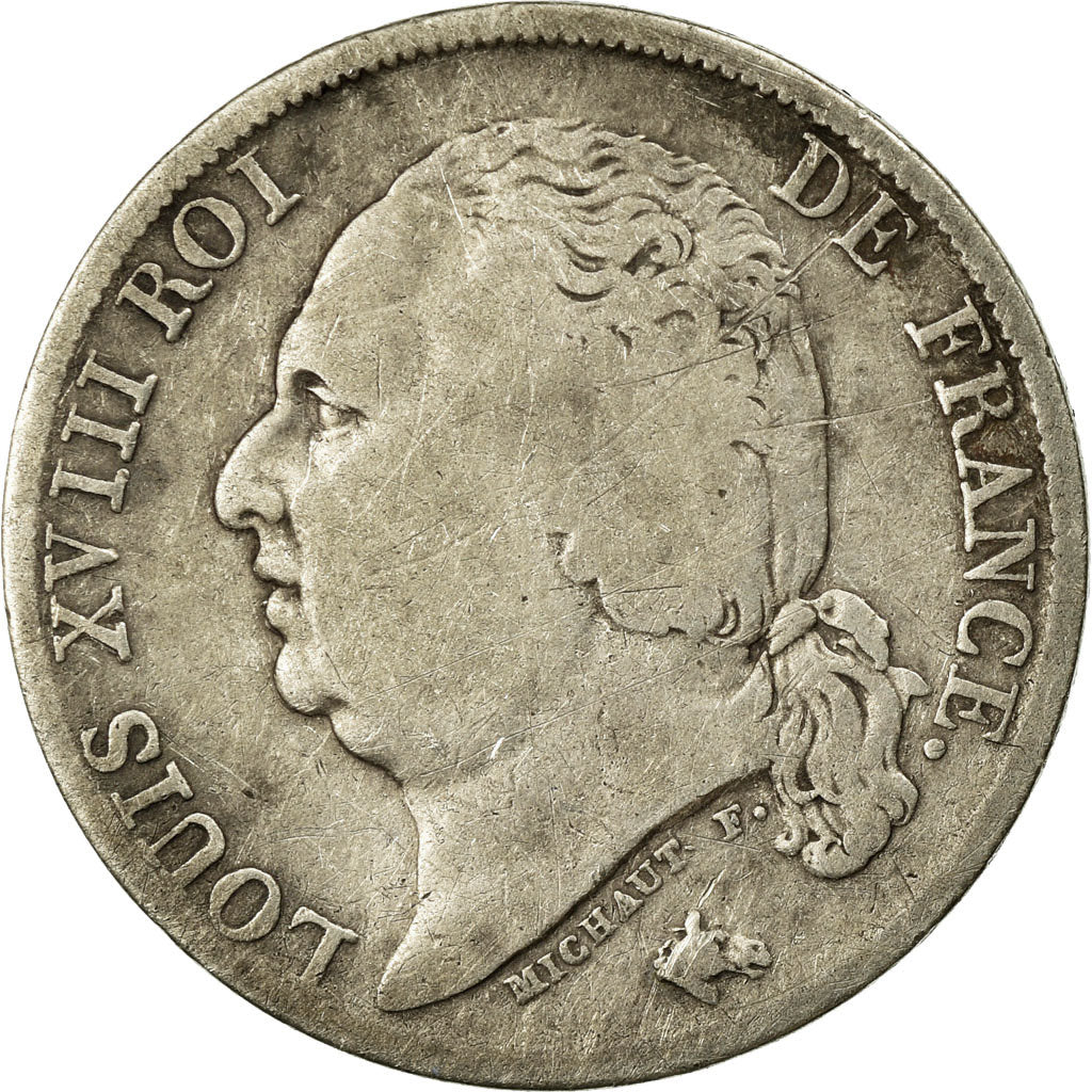 Münze, Frankreich, Louis XVIII, Louis XVIII, Franc, 1823, Paris, SGE+, Silber