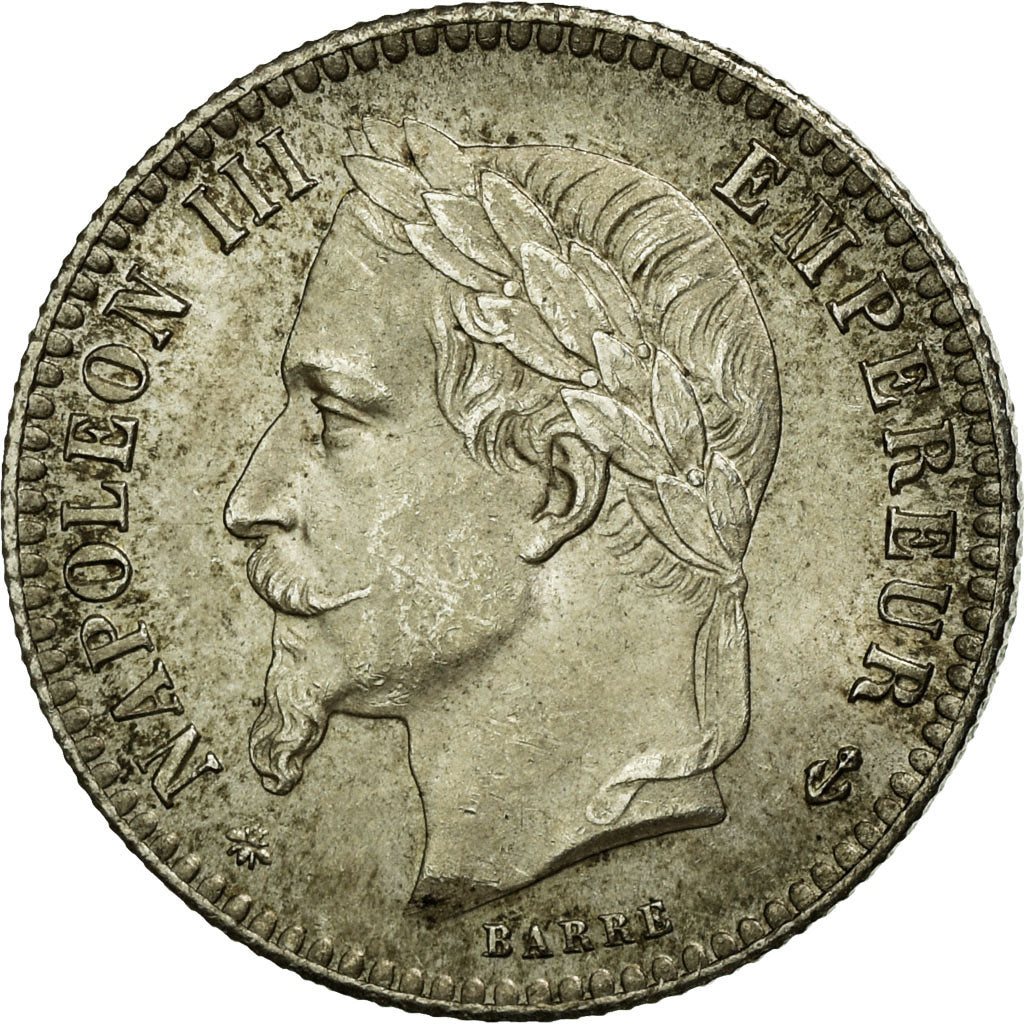 Coin, France, Napoleon III, 50 Centimes, 1864, Paris, AU(55-58), Silver