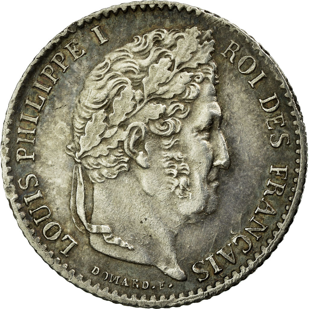 Moneda, Francia, Louis-Philippe, 1/4 Franc, 1832, Paris, EBC+, Plata, KM:740.1