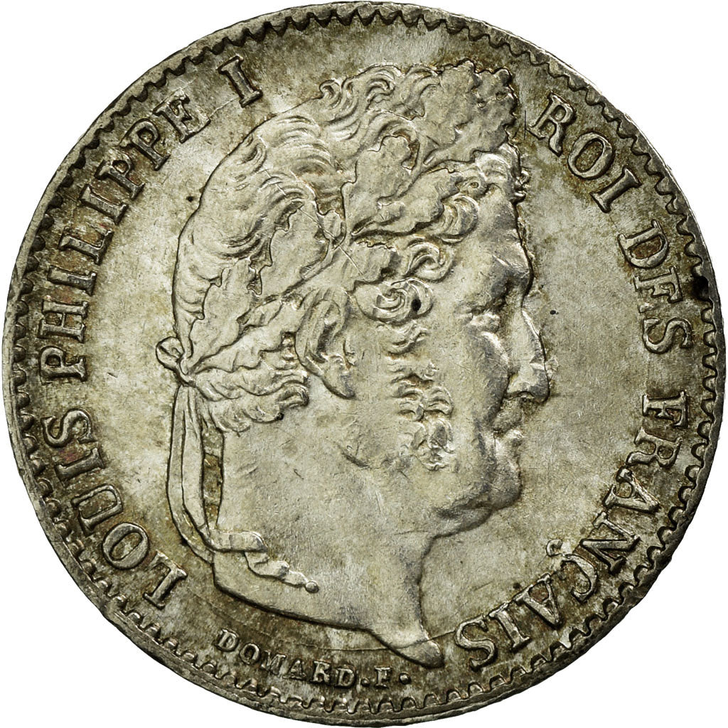 Moneda, Francia, Louis-Philippe, 1/4 Franc, 1838, Paris, EBC+, Plata, KM:740.1