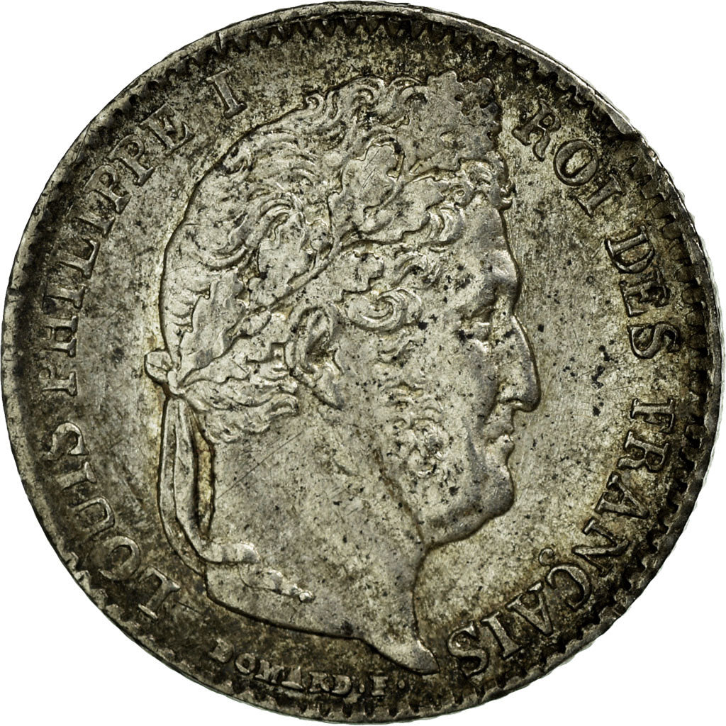 Coin, France, Louis-Philippe, 1/4 Franc, 1844, Lille, AU(50-53), Silver