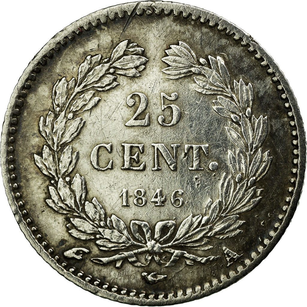 Coin, France, Louis-Philippe, 25 Centimes, 1846, Paris, EF(40-45), Silver