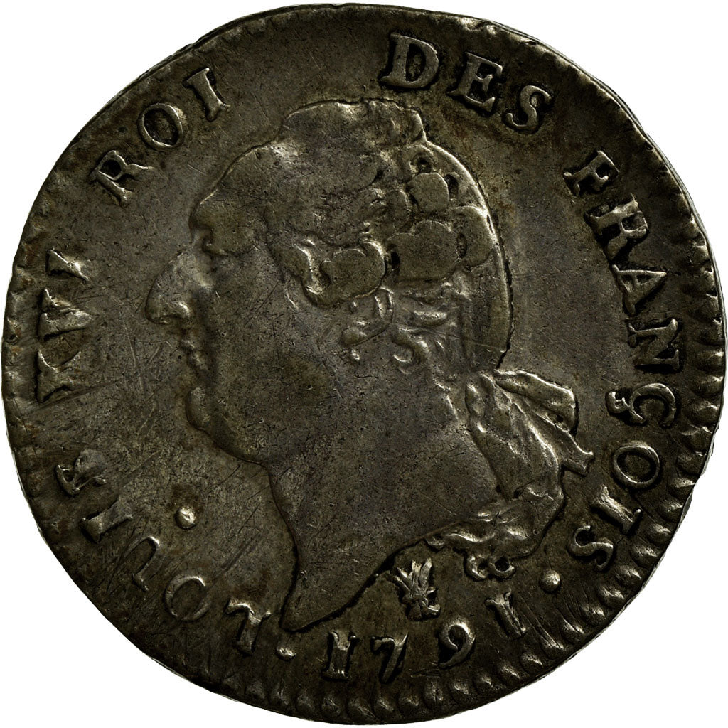 Moneta, Francia, Louis XVI, 15 sols françois, 15 Sols, 1/8 ECU, 1791, Limoges