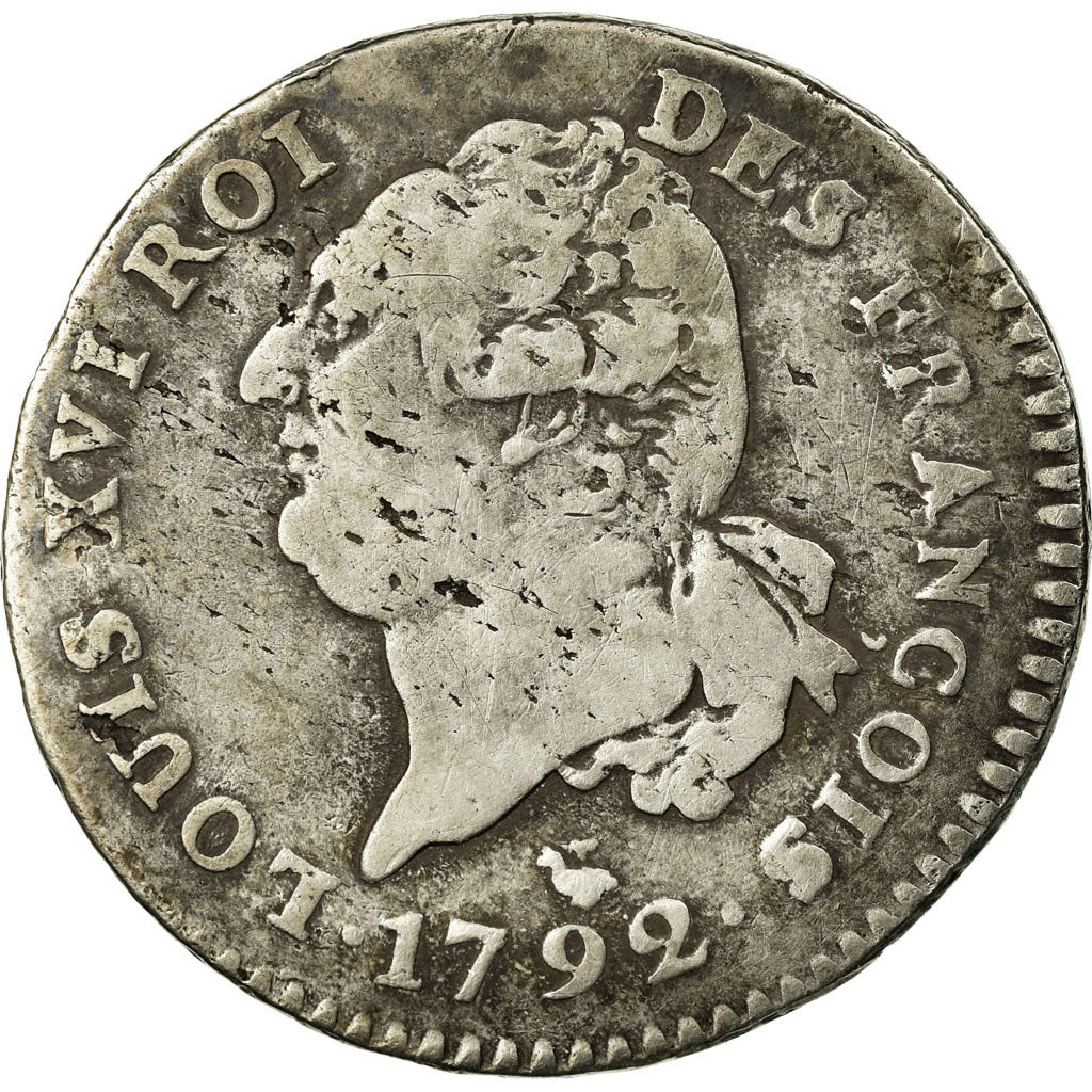 Coin, France, Louis XVI, 30 sols françois, 30 Sols, 1792, Montpellier