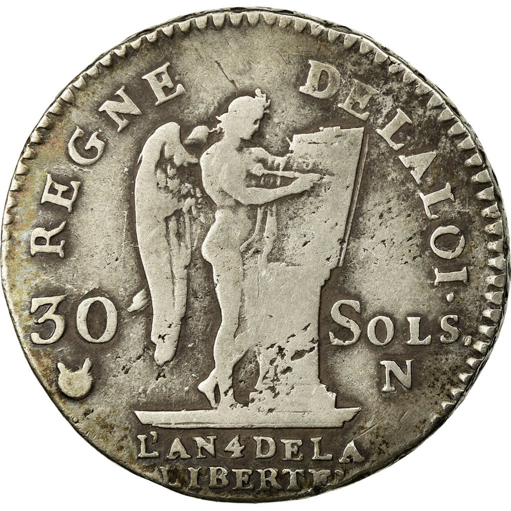 Coin, France, Louis XVI, 30 sols françois, 30 Sols, 1792, Montpellier