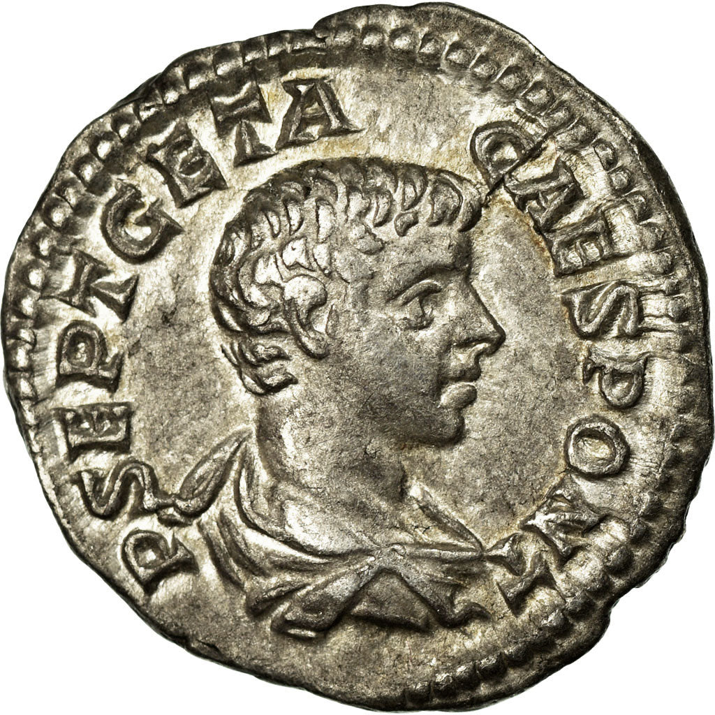 Coin, Geta, Denarius, 206-207, Rome, AU(50-53), Silver, RIC:8