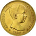 Moneta, Spagna, Alfonso XIII, 20 Pesetas, 1887, Madrid, Restrike, SPL, Oro