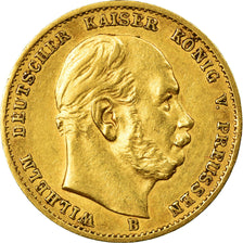 Münze, Deutsch Staaten, PRUSSIA, Wilhelm I, 10 Mark, 1874, Bayreuth, SS+, Gold