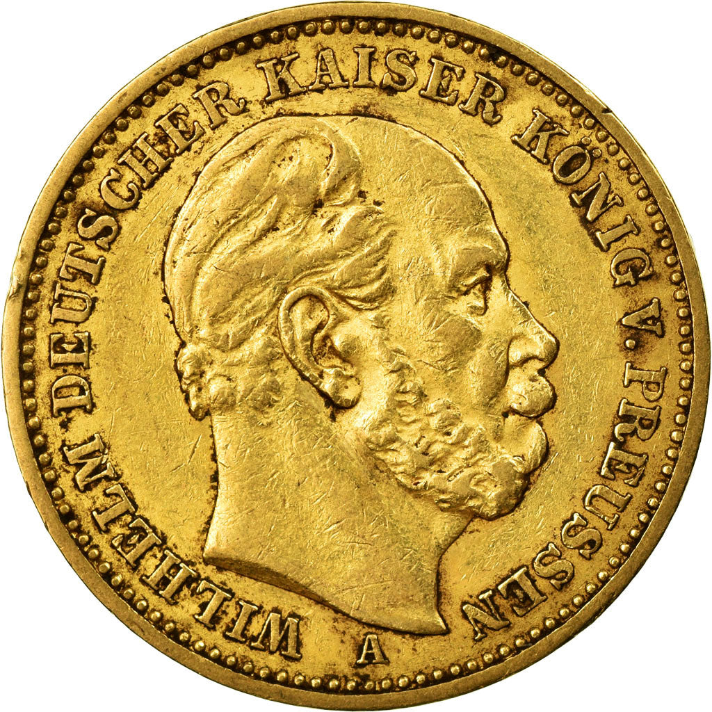 Moneda, Estados alemanes, PRUSSIA, Wilhelm I, 20 Mark, 1883, Berlin, MBC, Oro