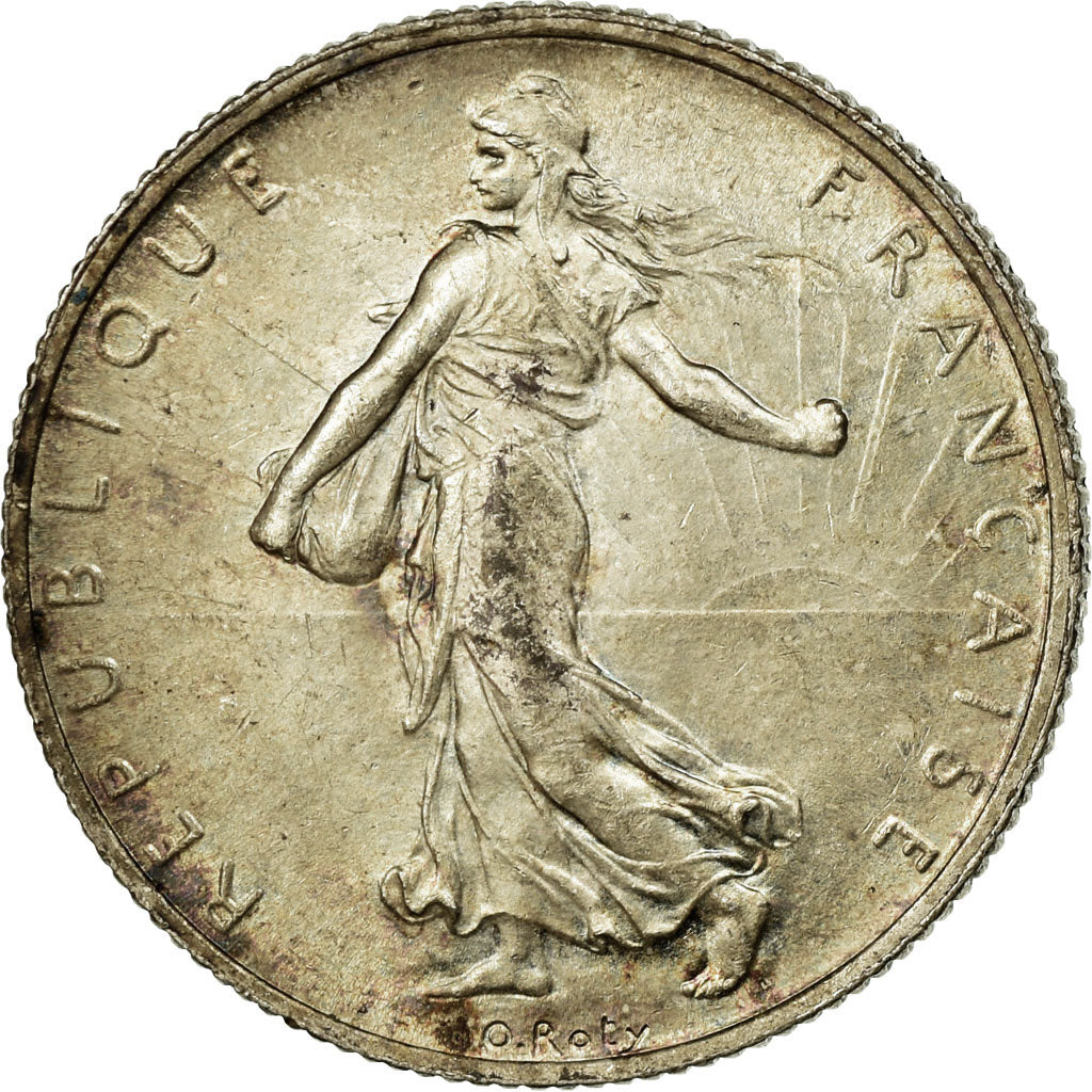 Coin, France, Semeuse, 2 Francs, 1917, Paris, MS(60-62), Silver, KM:845.1