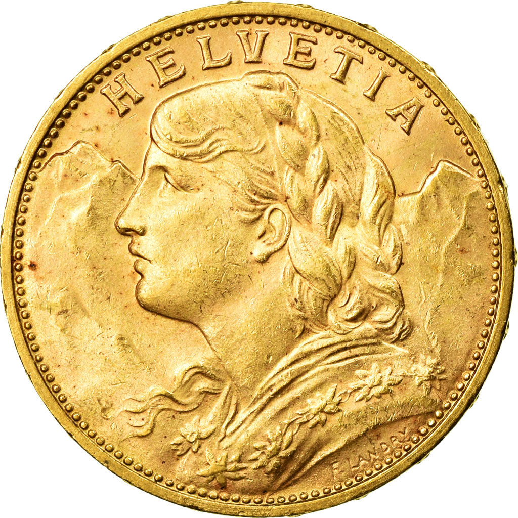 Moneda, Suiza, 20 Francs, 1914, Bern, EBC, Oro, KM:35.1