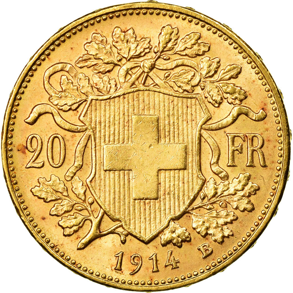 Moneda, Suiza, 20 Francs, 1914, Bern, EBC, Oro, KM:35.1