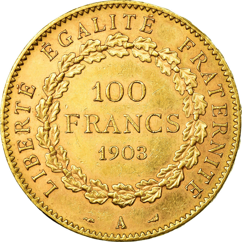 Moeda, França, Génie, 100 Francs, 1903, Paris, AU(50-53), Dourado, KM:832