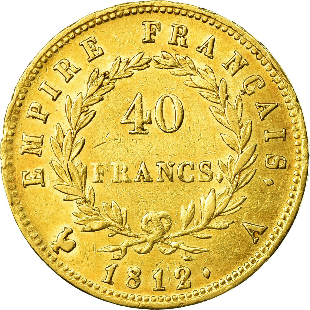 Moneta, Francia, Napoléon I, 40 Francs, 1812, Paris, BB+, Oro, KM:696.1