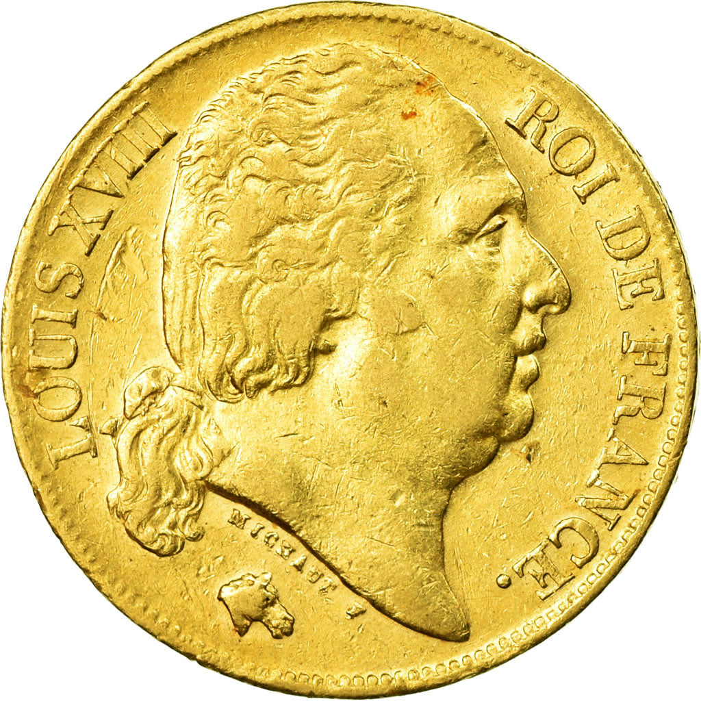 Münze, Frankreich, Louis XVIII, Louis XVIII, 20 Francs, 1818, Paris, SS, Gold