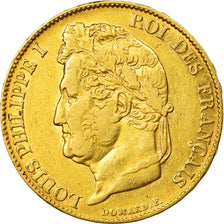 Moneda, Francia, Louis-Philippe, 20 Francs, 1833, Paris, MBC, Oro, KM:750.1