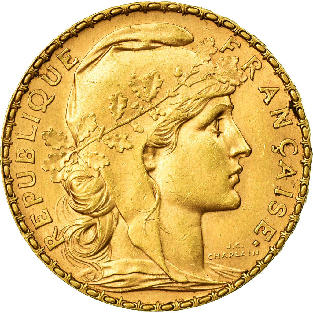 Coin, France, Marianne, 20 Francs, 1904, Paris, AU(55-58), Gold, KM:847