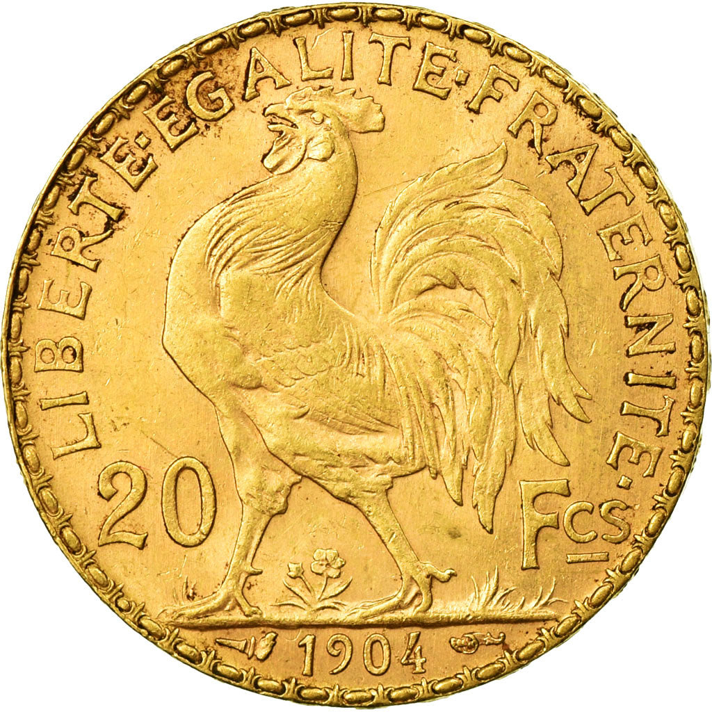 Coin, France, Marianne, 20 Francs, 1904, Paris, AU(55-58), Gold, KM:847