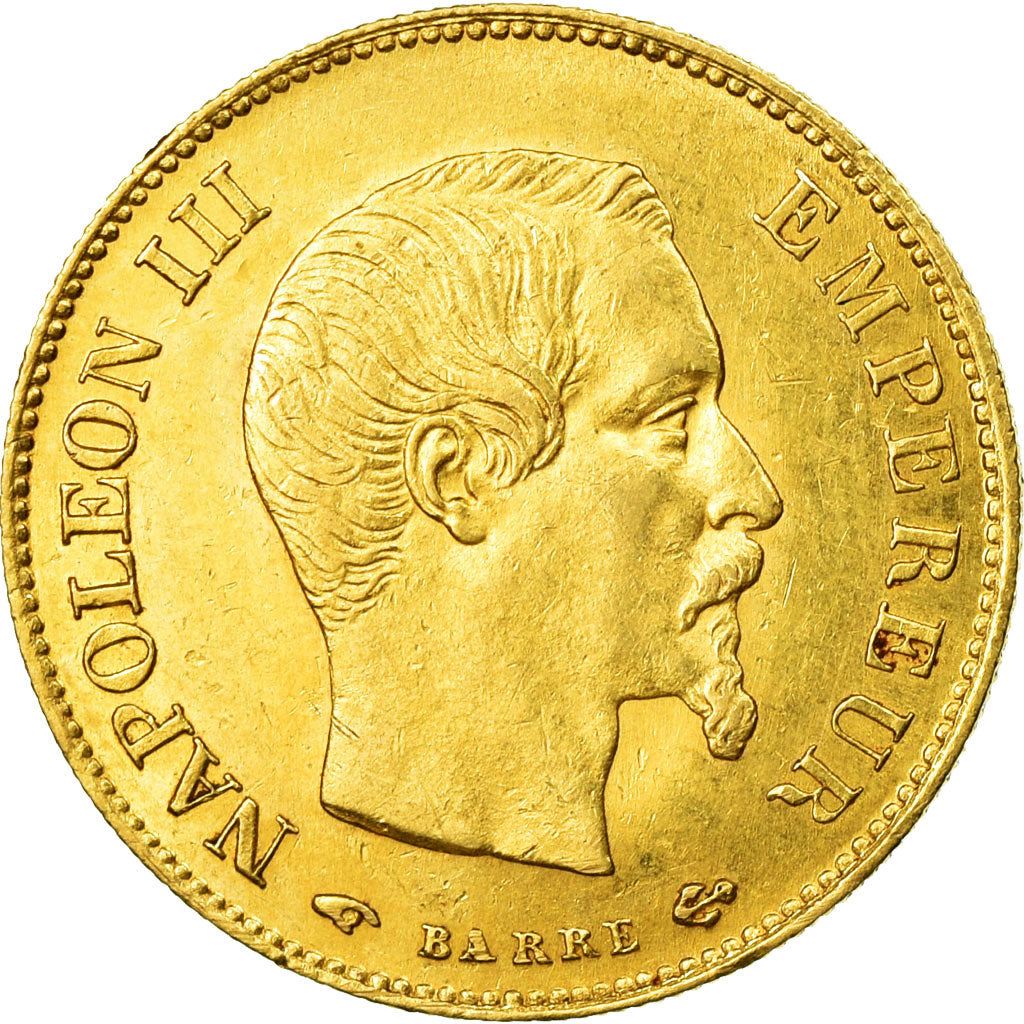 Coin, France, Napoleon III, 10 Francs, 1858, Paris, AU(55-58), Gold