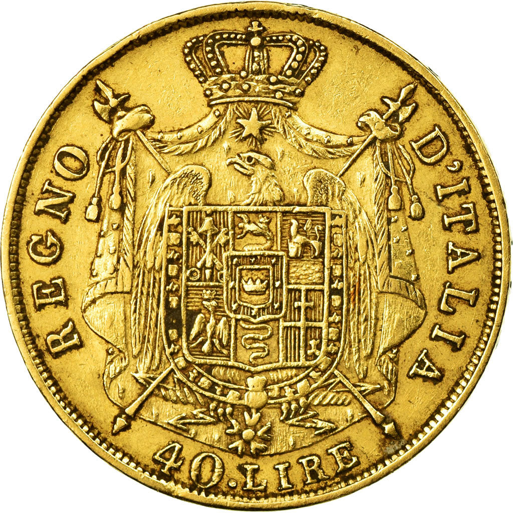Coin, ITALIAN STATES, KINGDOM OF NAPOLEON, Napoleon I, 40 Lire, 1814, Milan