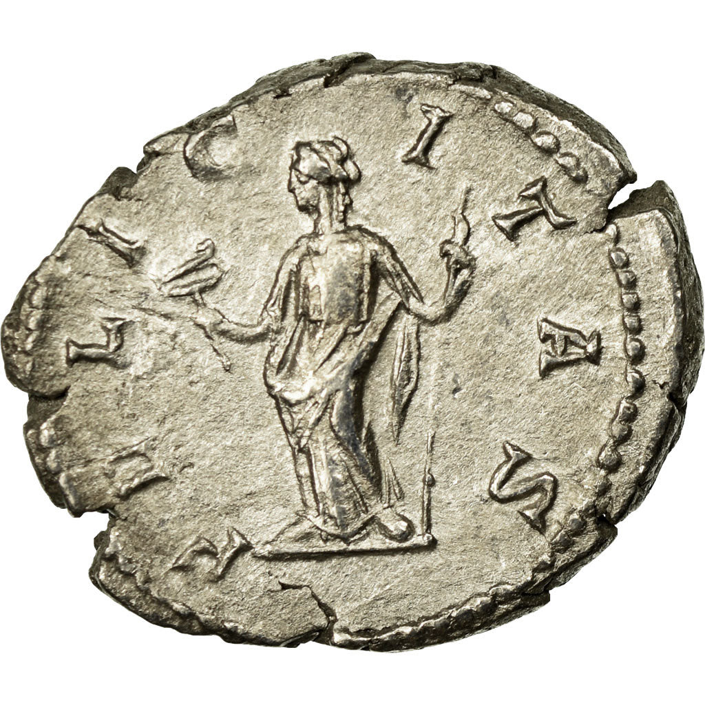 Coin, Julia Domna, Denarius, 206, Rome, AU(50-53), Silver, RIC:551
