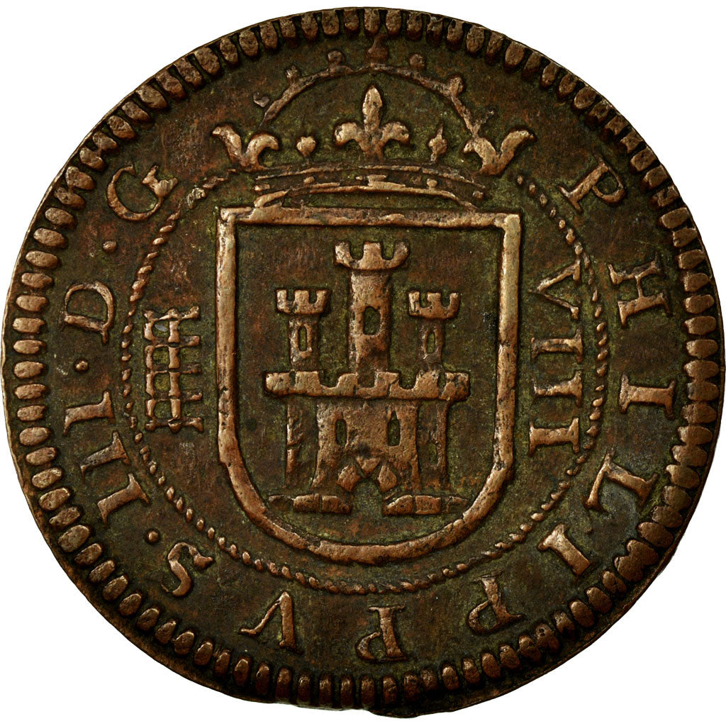 Moneda, España, Philip III, 8 Maravedis, 1604, Segovia, MBC+, Cobre, KM:16