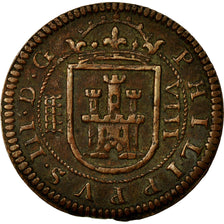 Moneda, España, Philip III, 8 Maravedis, 1604, Segovia, MBC+, Cobre, KM:16