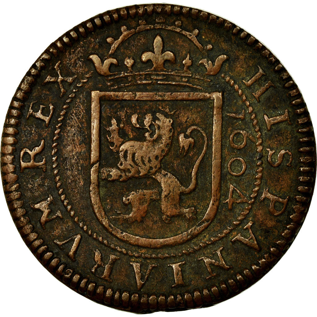 Moneda, España, Philip III, 8 Maravedis, 1604, Segovia, MBC+, Cobre, KM:16
