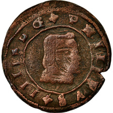 Moneda, España, Philip IV, 16 Maravedis, 1663, Granada, BC+, Cobre, KM:172.4