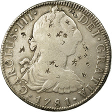 Coin, Mexico, Charles III, 8 Reales, 1781, Mexico, Chinese chopmarks, VF(30-35)